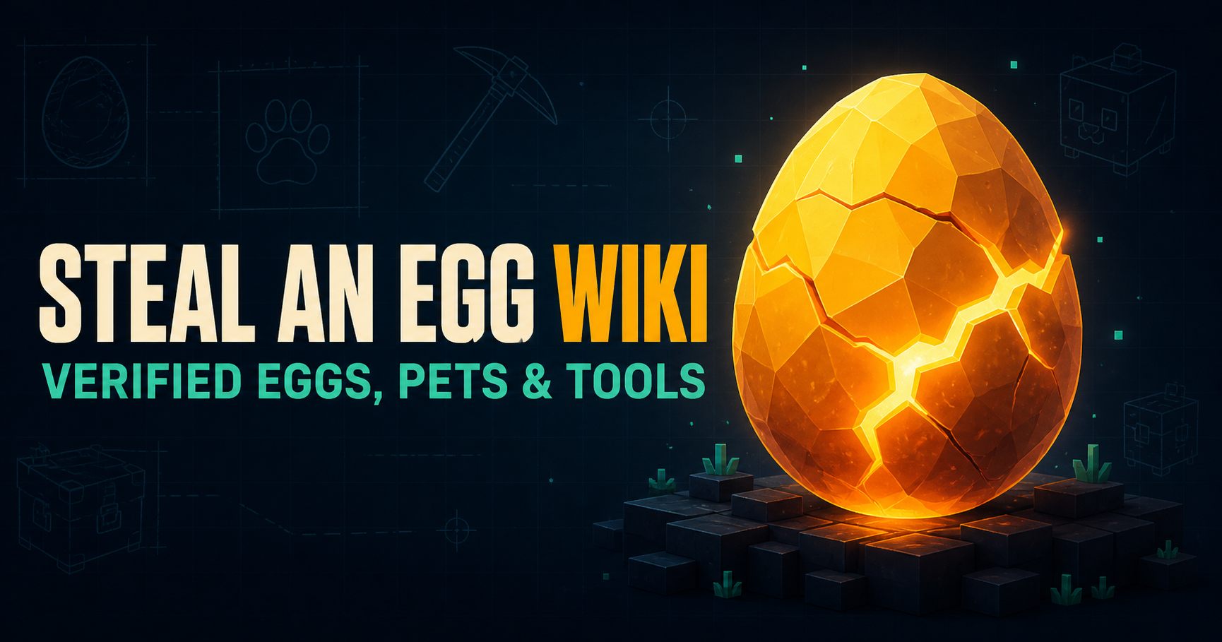 Steal an Egg wiki banner illustrating the game's egg and pet collection theme